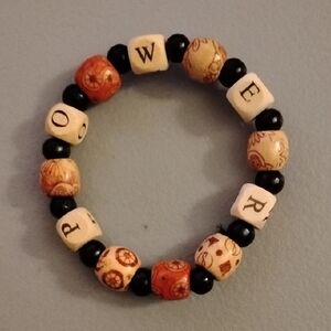 Beaded Bracelet with Letter Blocks